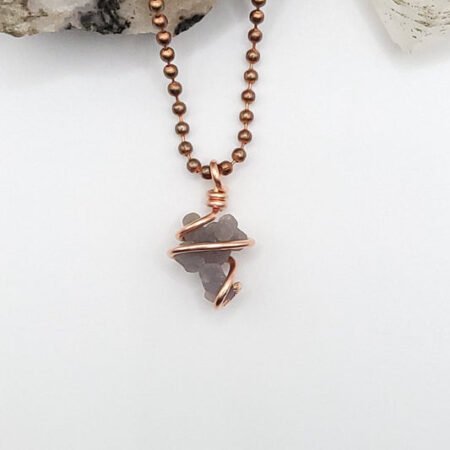 Grape Agate Necklace in Copper - Crystal for Intuition & Peace