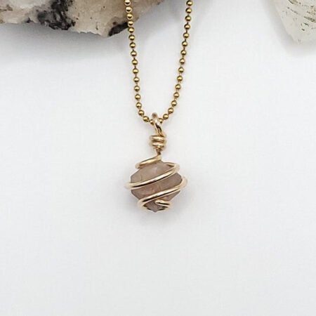 Beta Quartz Necklace in Gold - Crystal for Transformation & Alignment