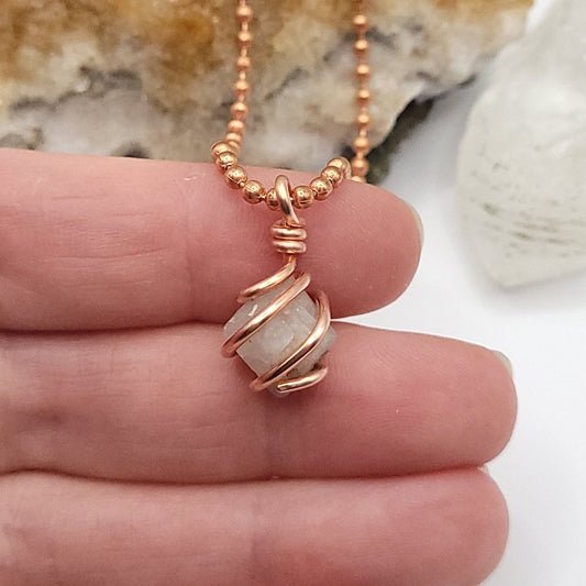 Beta Quartz Necklace in Copper - Crystal of Transformation