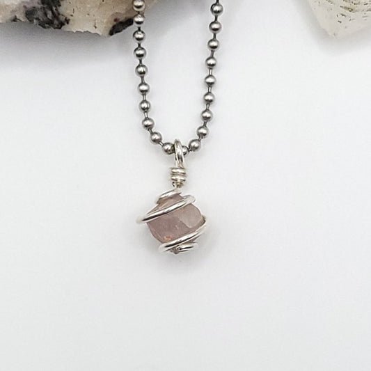 Beta Quartz Necklace in Silver - Crystal for Transformation
