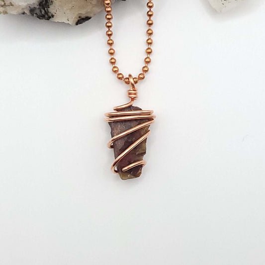 Raw Pietersite Necklace in Copper - Clarity & Courage