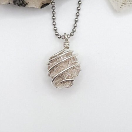 Desert Rose Selenite Necklace in Silver - Crystal for Clearing & Calm