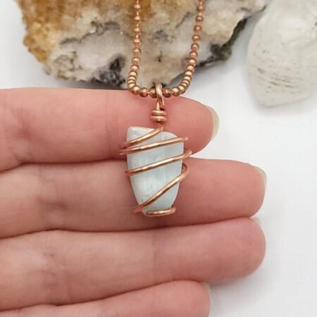 Caribbean Calcite Necklace in Copper – Crystal for Calm & Clarity