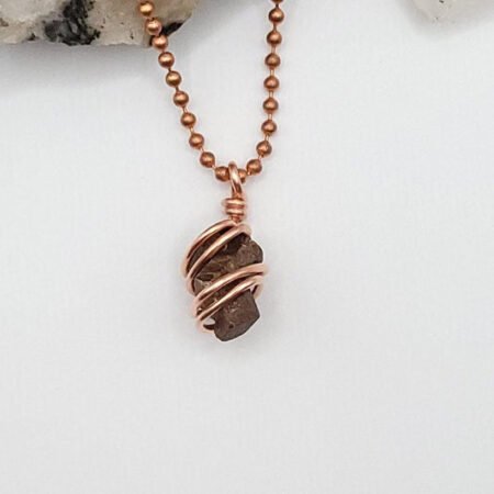 Raw Staurolite Necklace in Copper - Crystal for Protection & Grounding